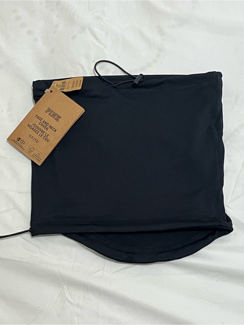PINK Victorias Secret Black Face & Neck Cover Gaiter One Size New with Tags